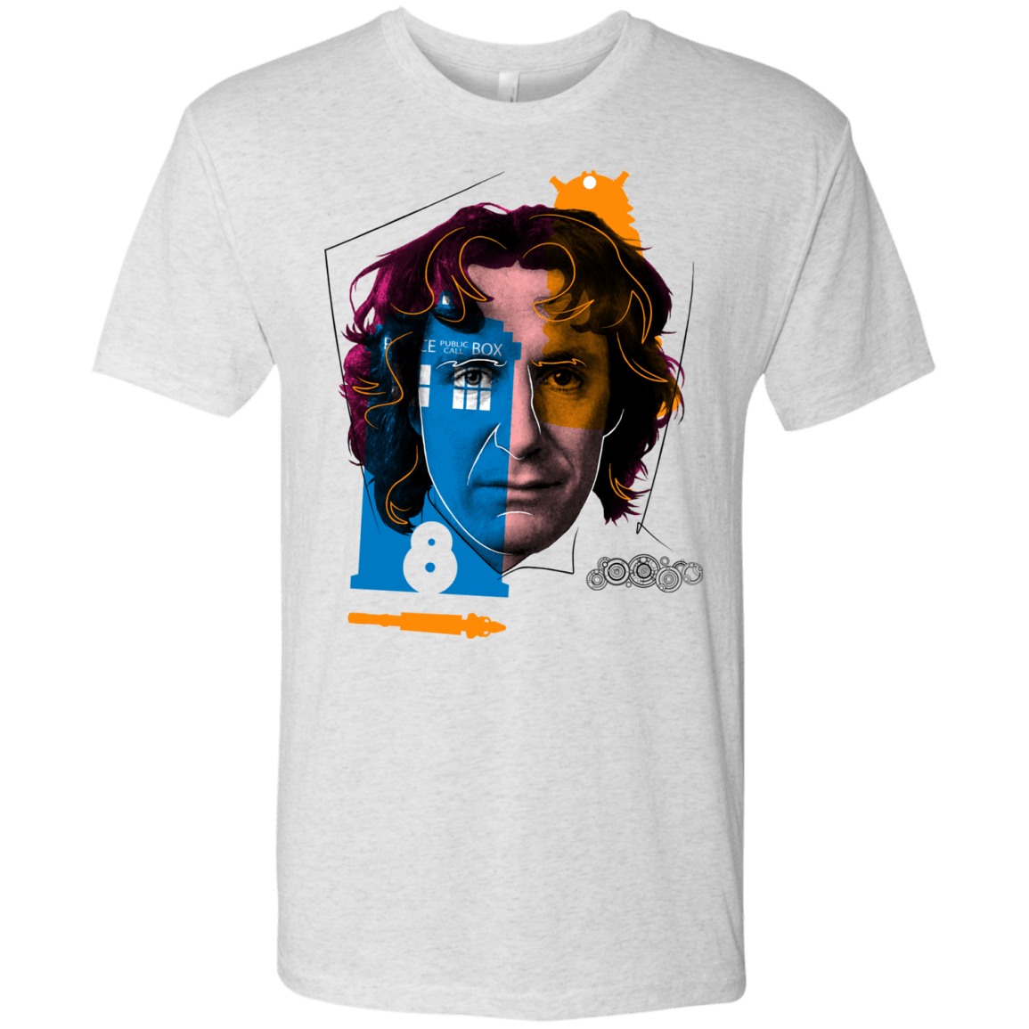 T-Shirts Heather White / S Doctor Warwhol 8 Men's Triblend T-Shirt