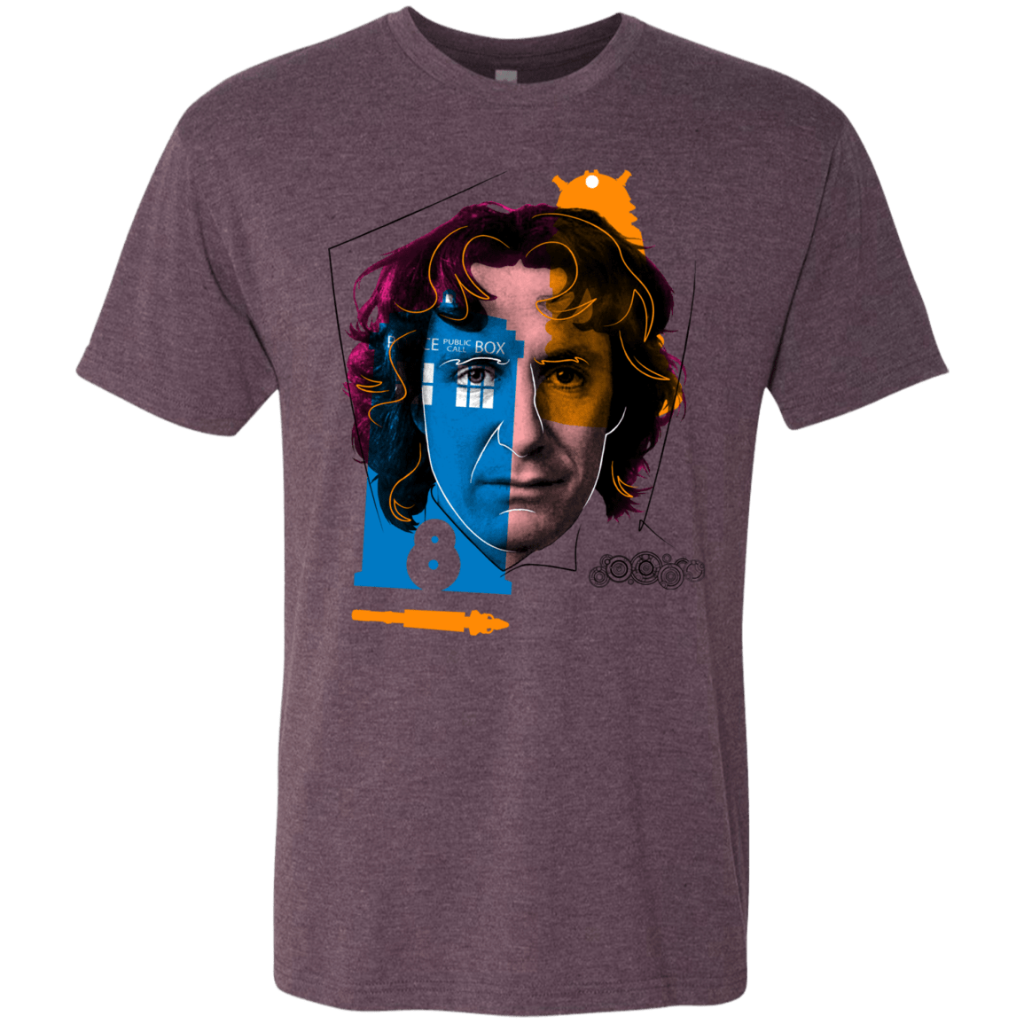 T-Shirts Vintage Purple / S Doctor Warwhol 8 Men's Triblend T-Shirt