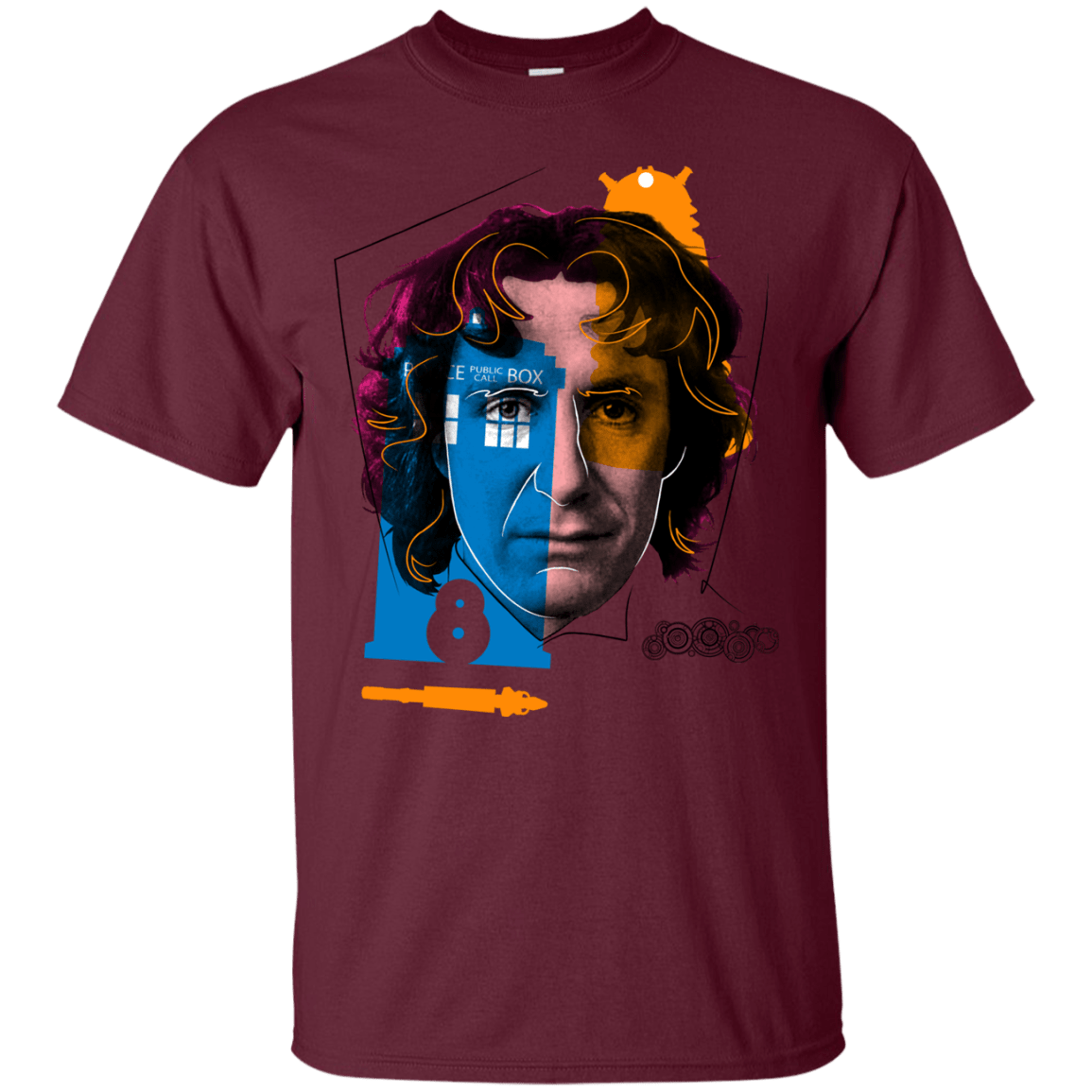 T-Shirts Maroon / S Doctor Warwhol 8 T-Shirt