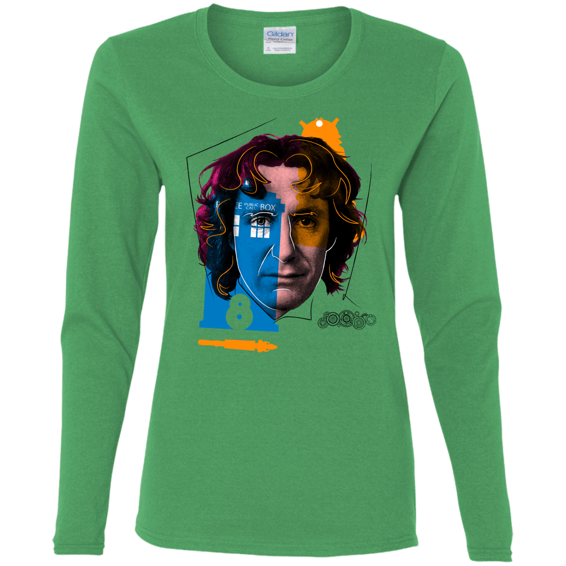 T-Shirts Irish Green / S Doctor Warwhol 8 Women's Long Sleeve T-Shirt