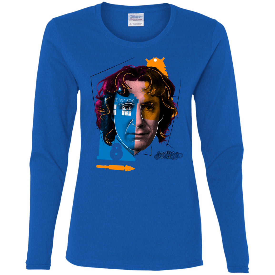 T-Shirts Royal / S Doctor Warwhol 8 Women's Long Sleeve T-Shirt