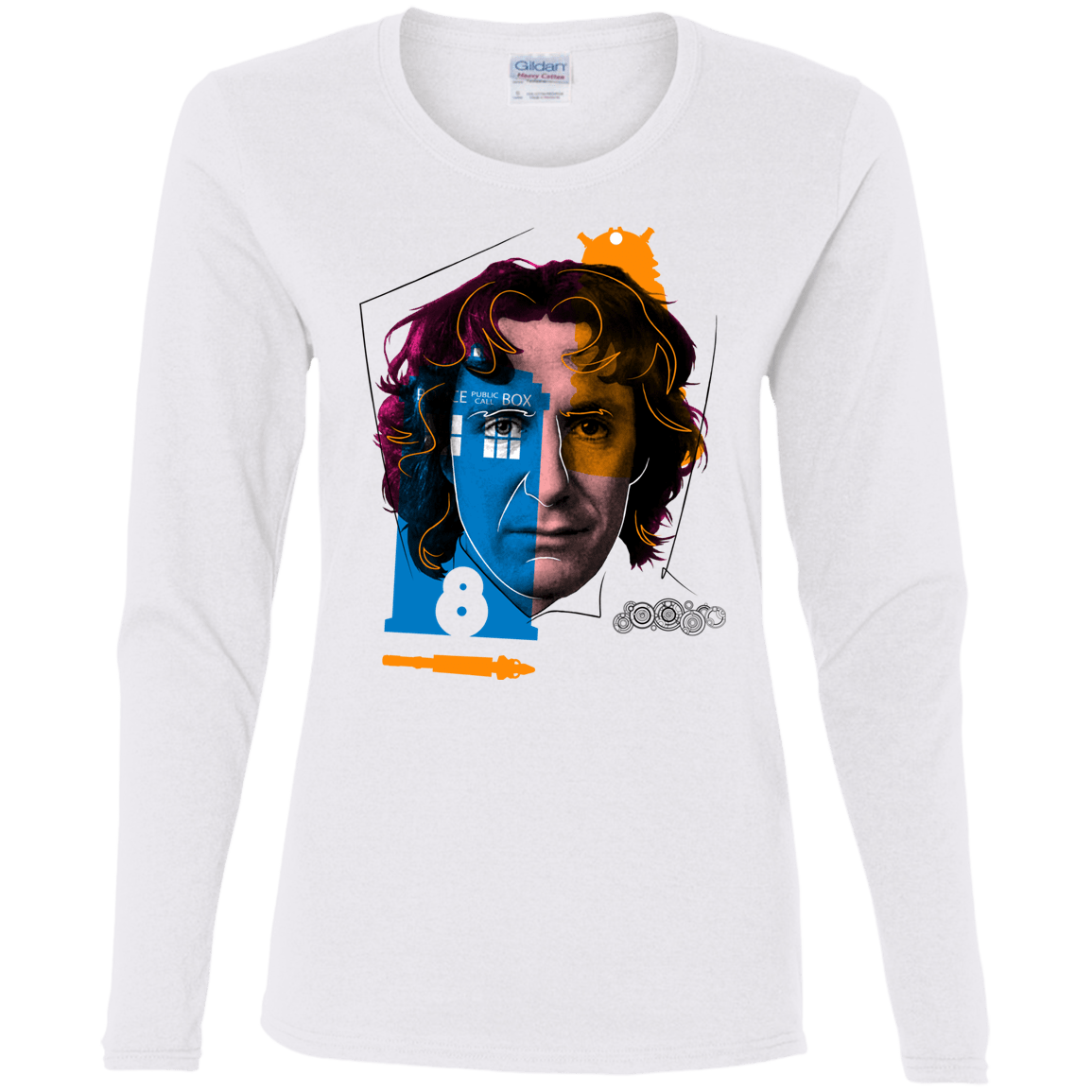T-Shirts White / S Doctor Warwhol 8 Women's Long Sleeve T-Shirt