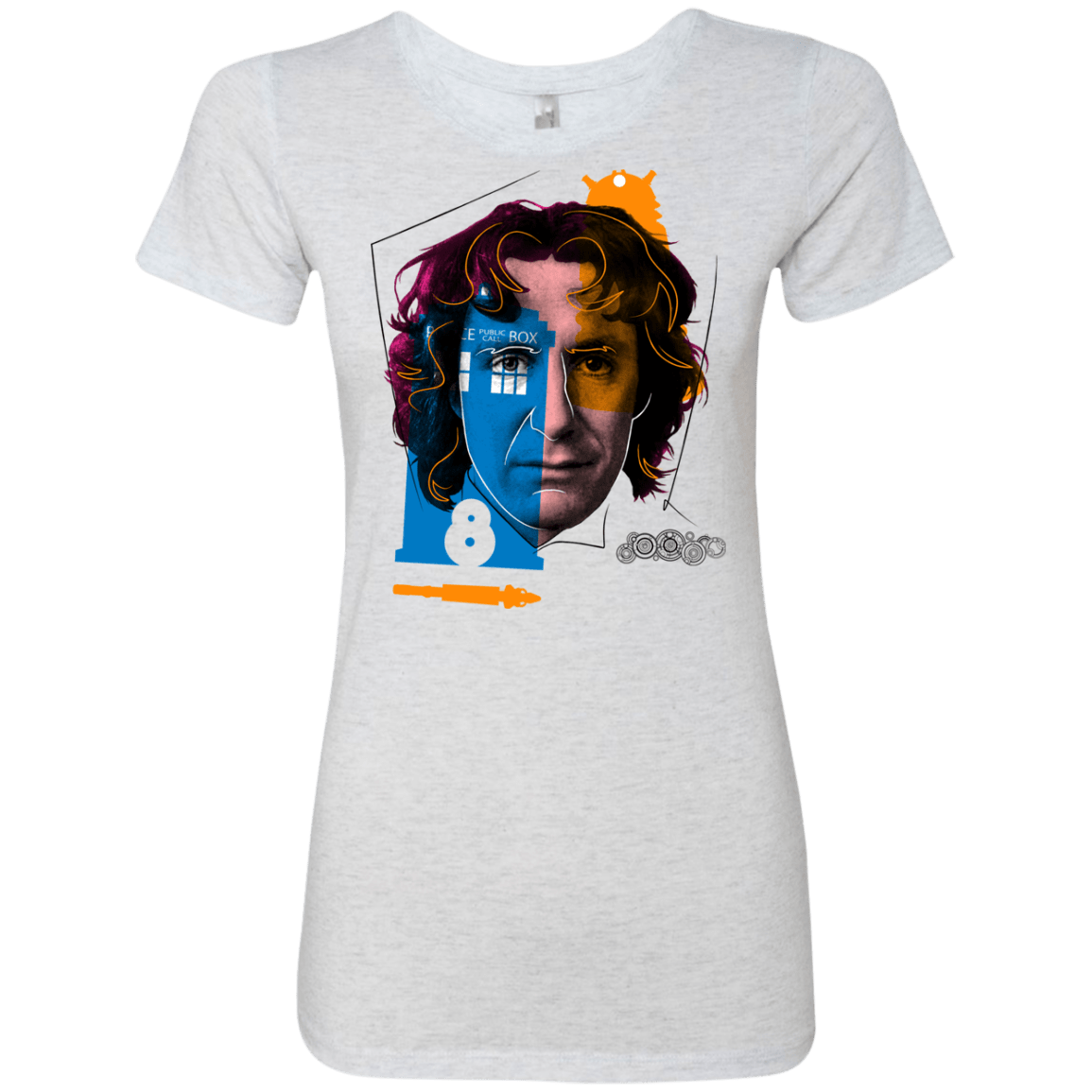 T-Shirts Heather White / S Doctor Warwhol 8 Women's Triblend T-Shirt