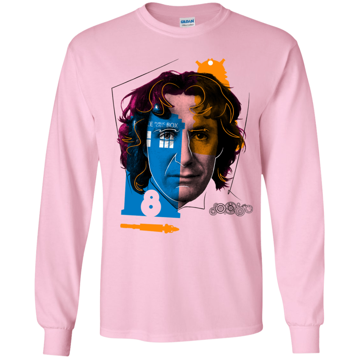 T-Shirts Light Pink / YS Doctor Warwhol 8 Youth Long Sleeve T-Shirt