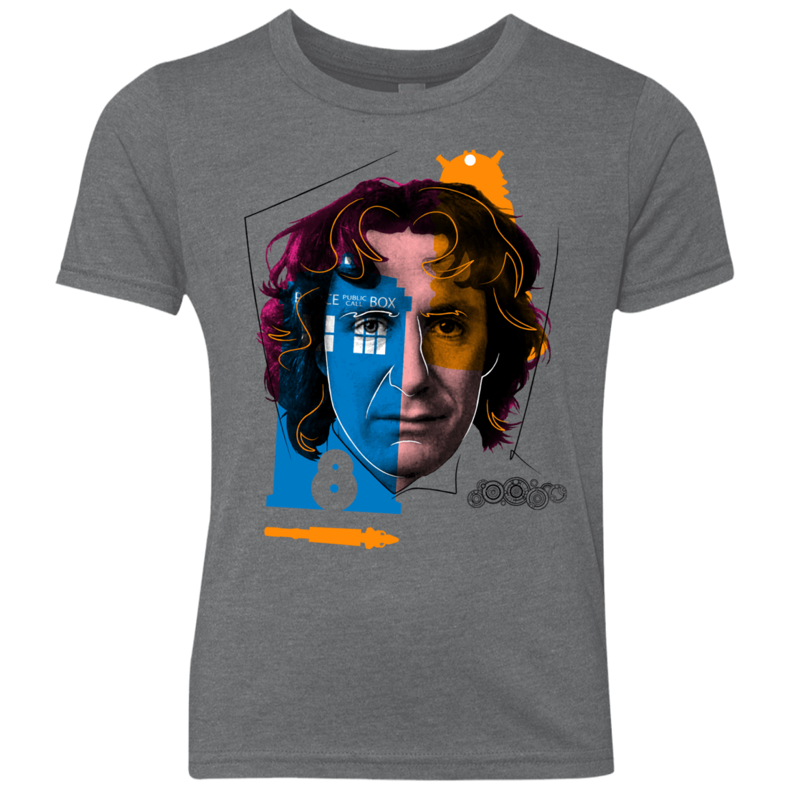 T-Shirts Premium Heather / YXS Doctor Warwhol 8 Youth Triblend T-Shirt