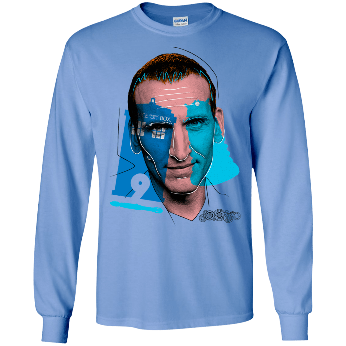 T-Shirts Carolina Blue / S Doctor Warwhol 9 Men's Long Sleeve T-Shirt