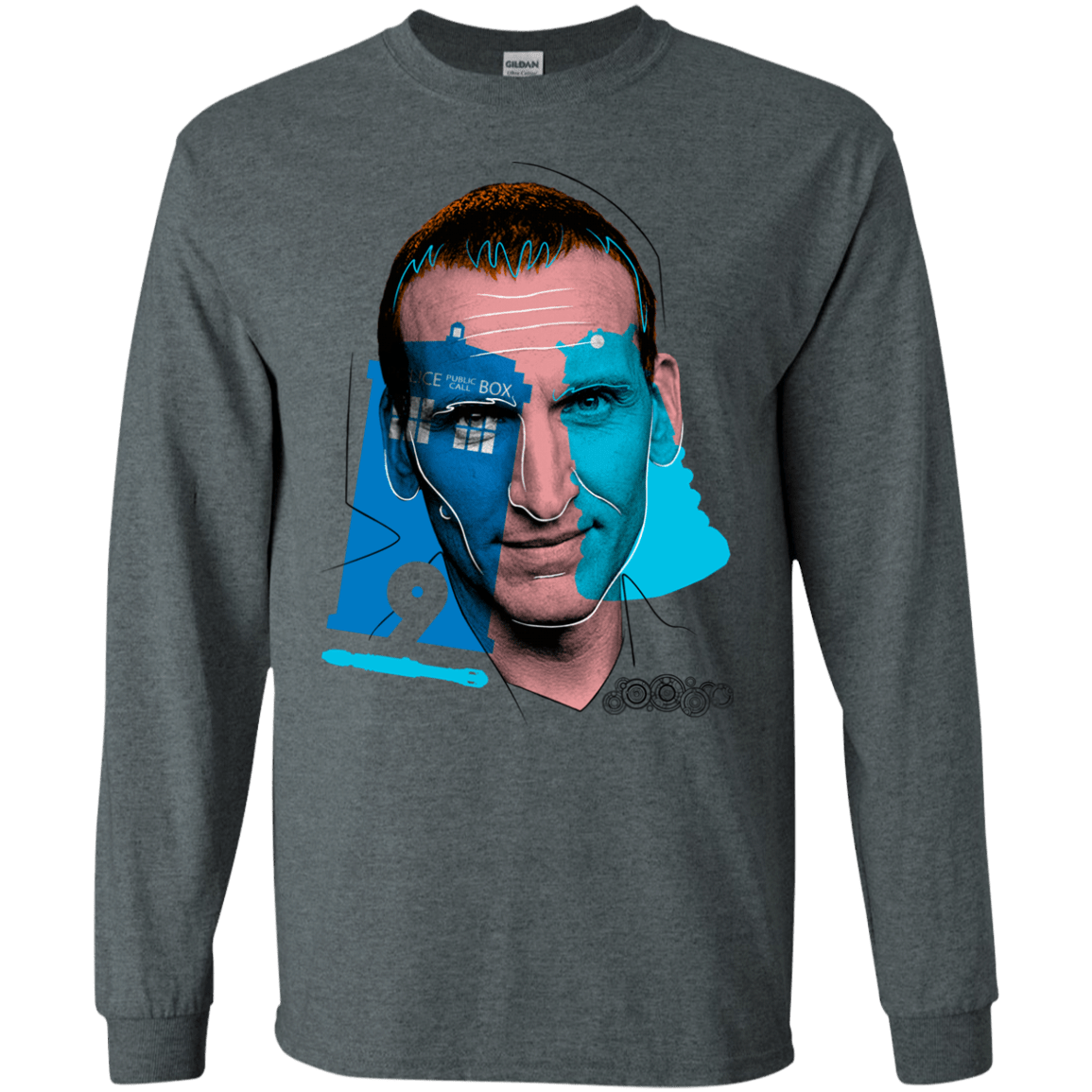 T-Shirts Dark Heather / S Doctor Warwhol 9 Men's Long Sleeve T-Shirt