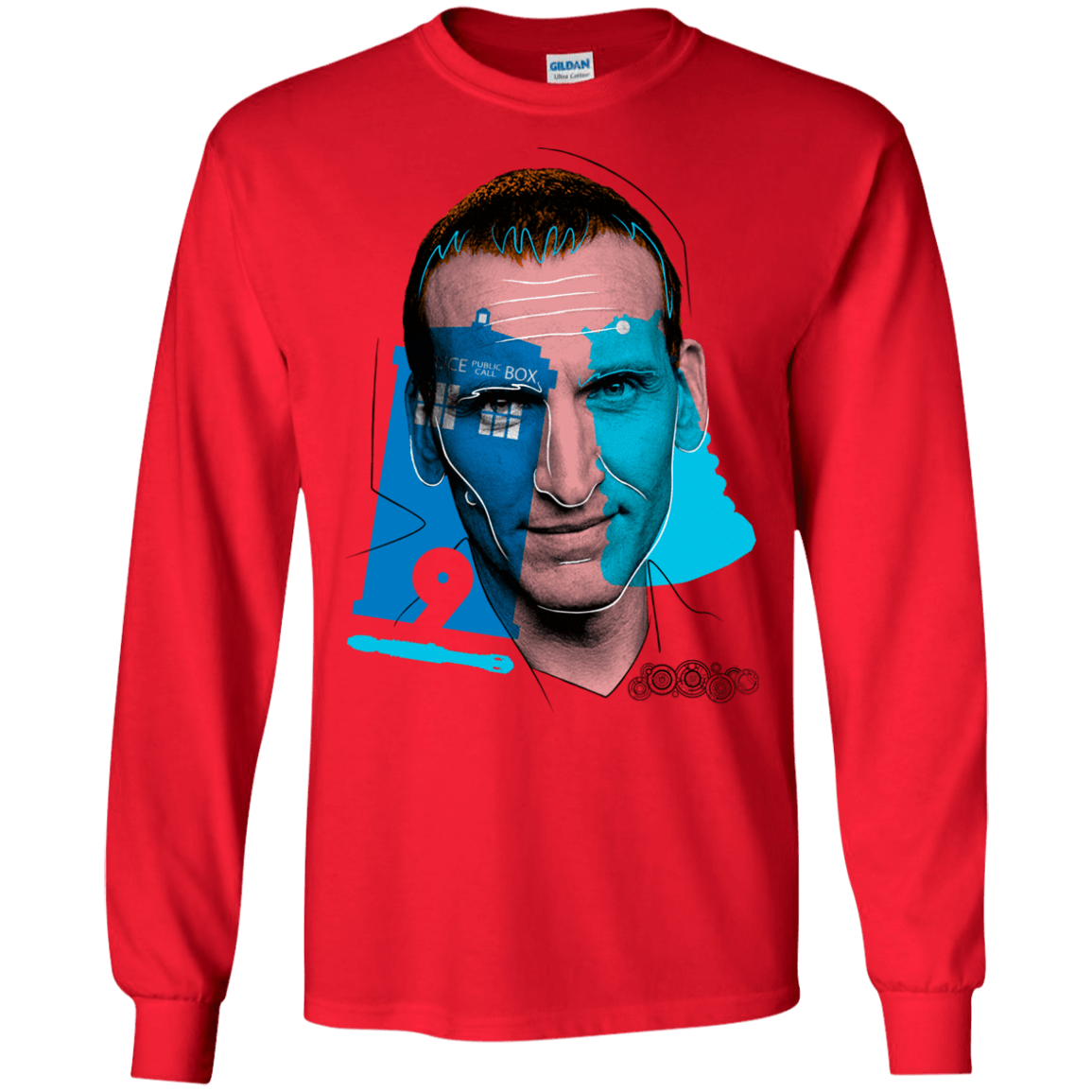 T-Shirts Red / S Doctor Warwhol 9 Men's Long Sleeve T-Shirt