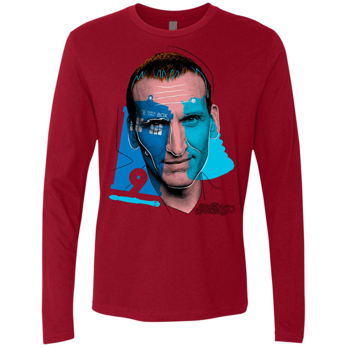 T-Shirts Cardinal / S Doctor Warwhol 9 Men's Premium Long Sleeve