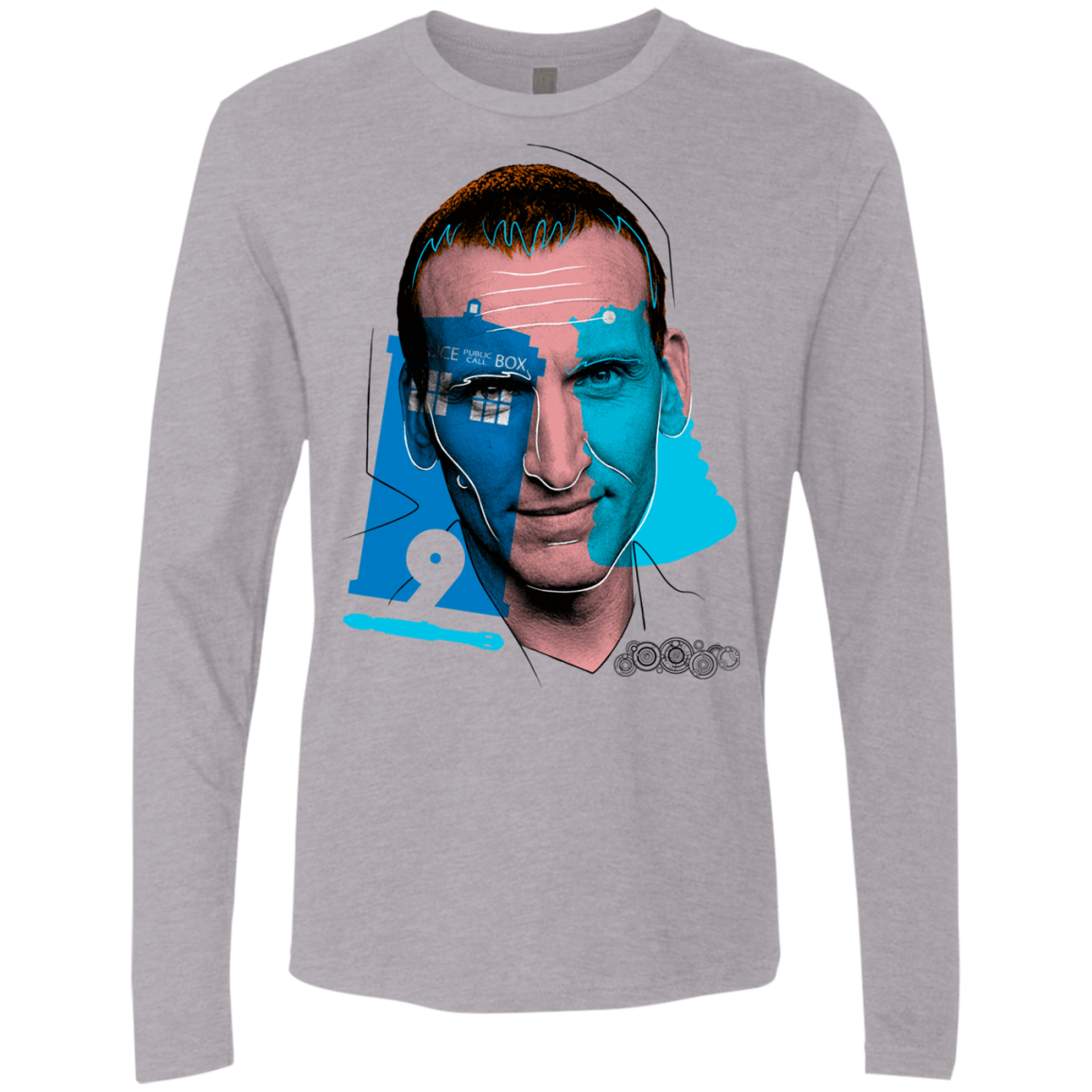 T-Shirts Heather Grey / S Doctor Warwhol 9 Men's Premium Long Sleeve