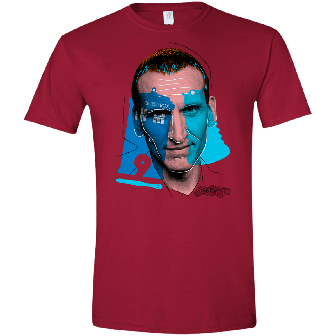 T-Shirts Cardinal Red / S Doctor Warwhol 9 Men's Semi-Fitted Softstyle