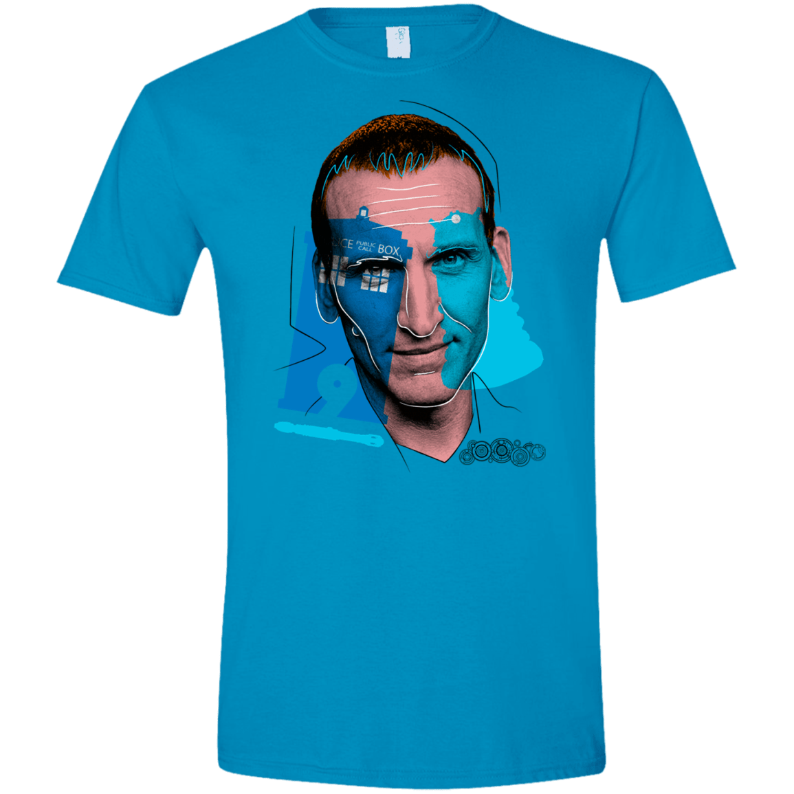 T-Shirts Sapphire / S Doctor Warwhol 9 Men's Semi-Fitted Softstyle