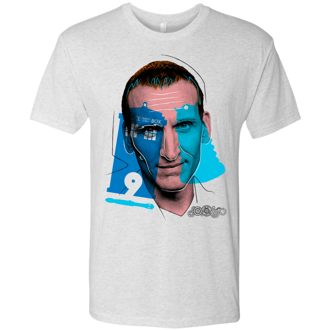 T-Shirts Heather White / S Doctor Warwhol 9 Men's Triblend T-Shirt