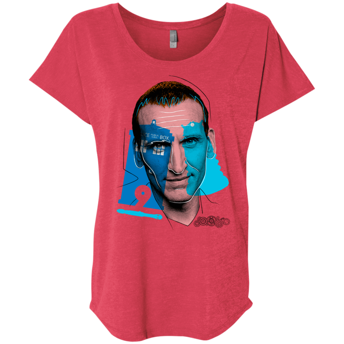 T-Shirts Vintage Red / X-Small Doctor Warwhol 9 Triblend Dolman Sleeve