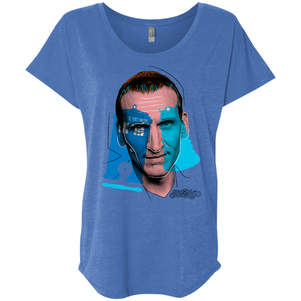 T-Shirts Vintage Royal / X-Small Doctor Warwhol 9 Triblend Dolman Sleeve