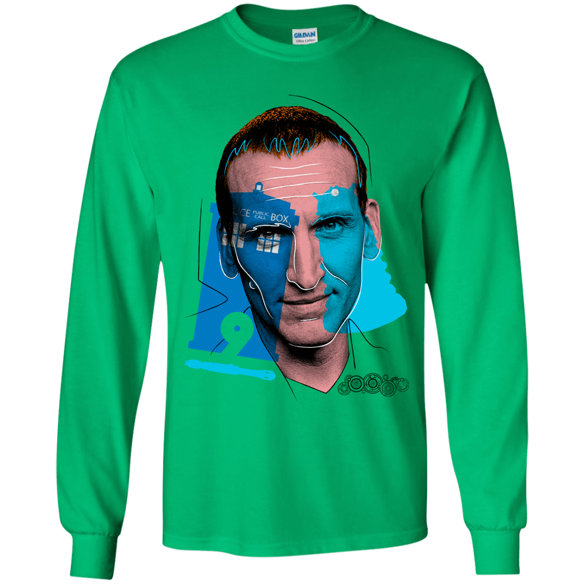 T-Shirts Irish Green / YS Doctor Warwhol 9 Youth Long Sleeve T-Shirt