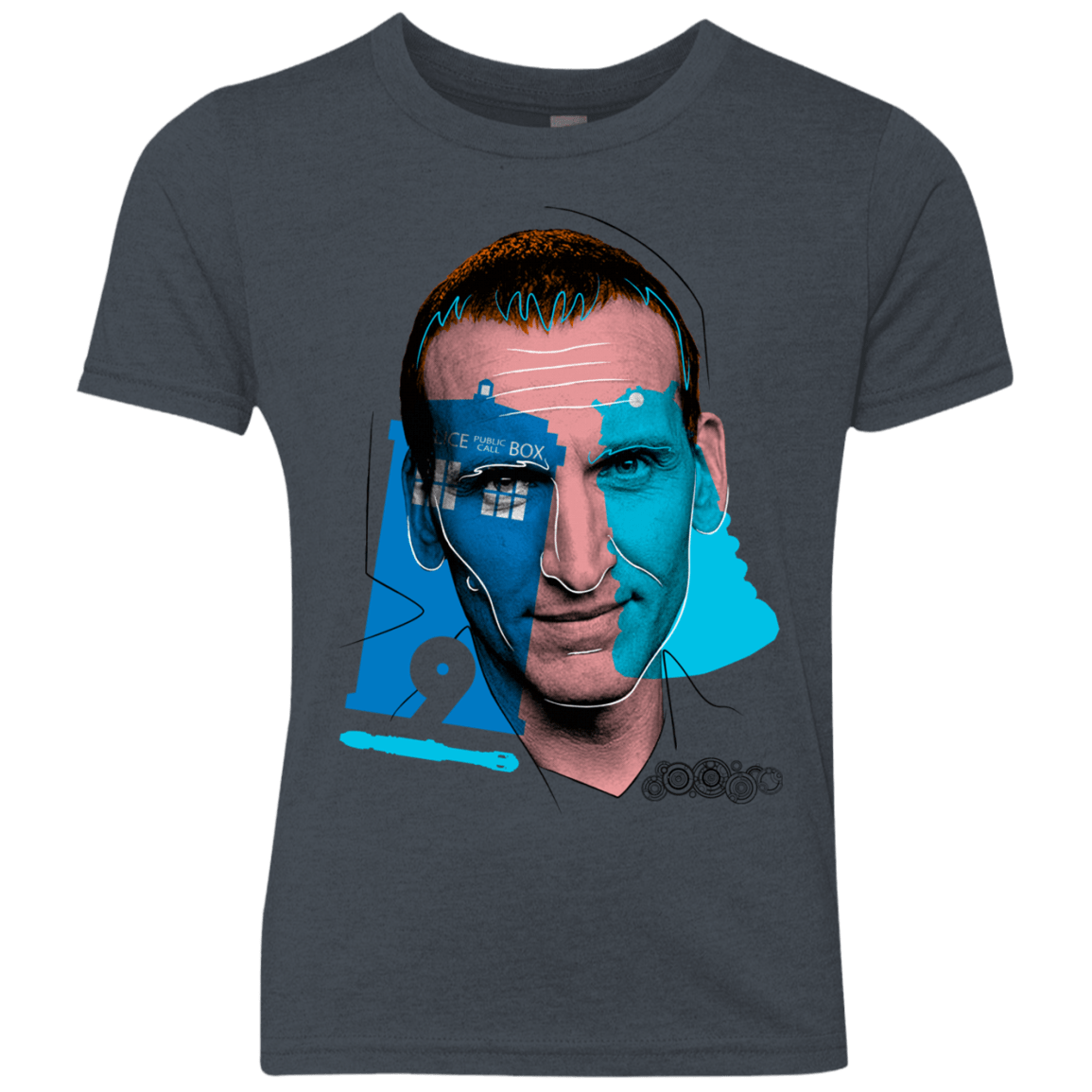 T-Shirts Vintage Navy / YXS Doctor Warwhol 9 Youth Triblend T-Shirt