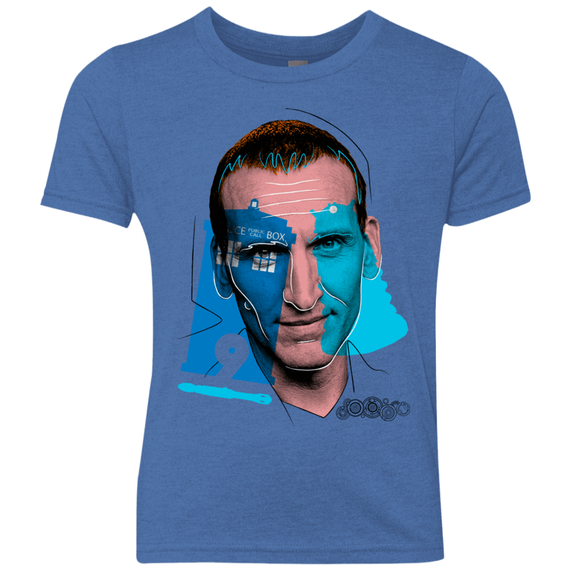 T-Shirts Vintage Royal / YXS Doctor Warwhol 9 Youth Triblend T-Shirt