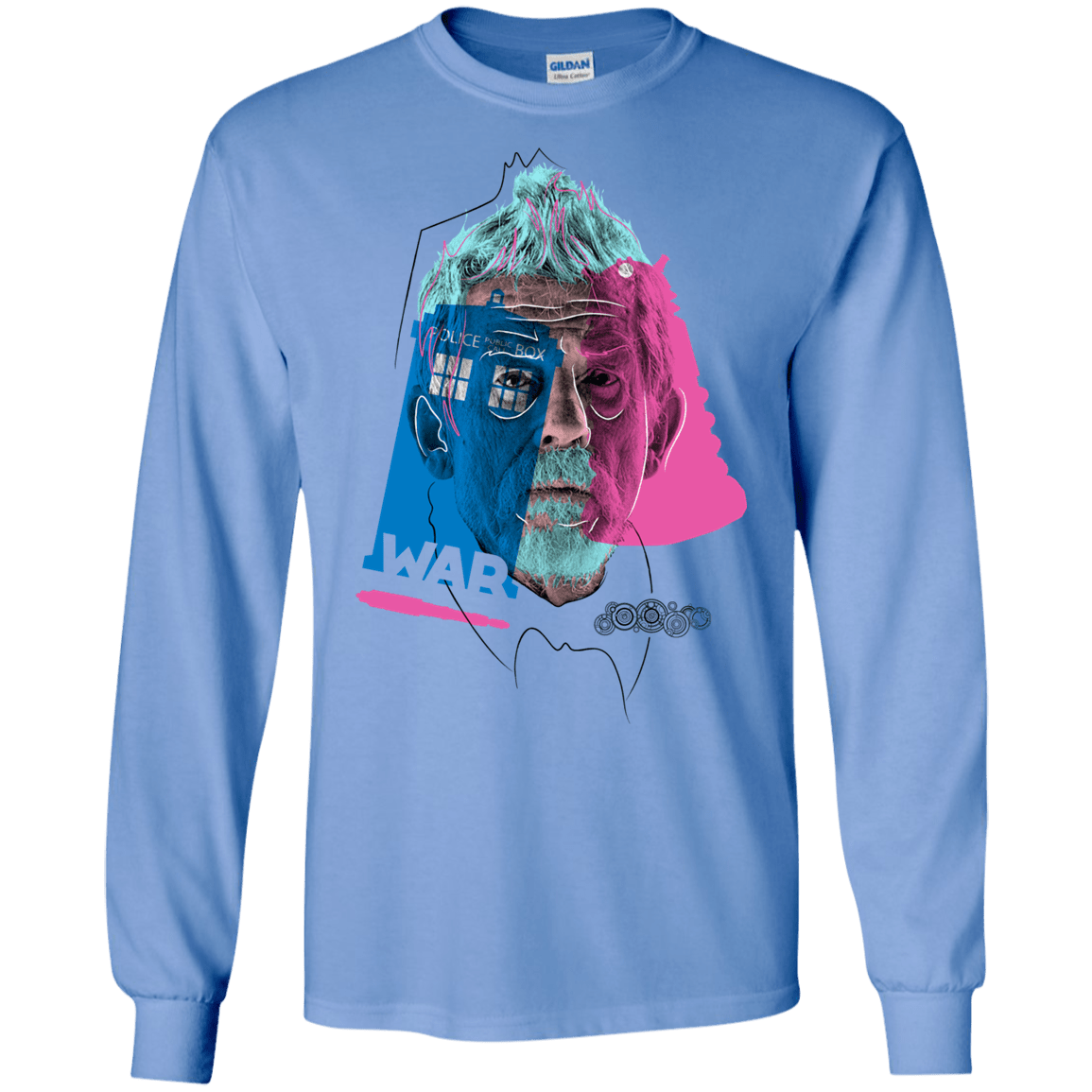 T-Shirts Carolina Blue / S Doctor Warwhol War Men's Long Sleeve T-Shirt