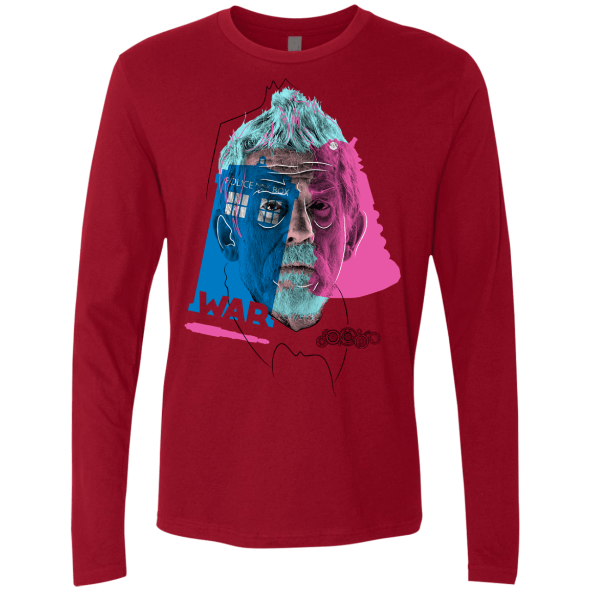 T-Shirts Cardinal / S Doctor Warwhol War Men's Premium Long Sleeve