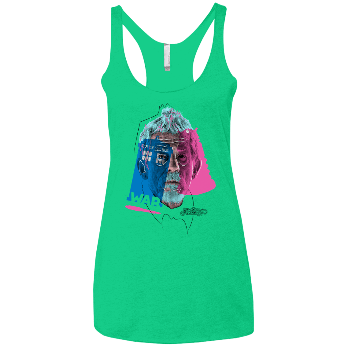 T-Shirts Envy / X-Small Doctor Warwhol War Women's Triblend Racerback Tank