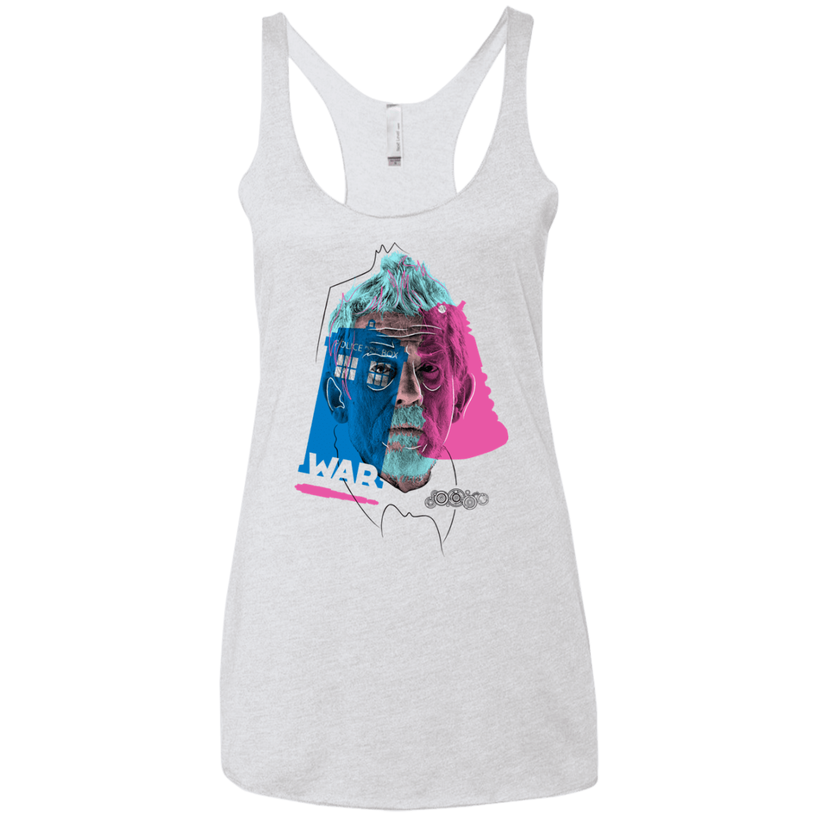 T-Shirts Heather White / X-Small Doctor Warwhol War Women's Triblend Racerback Tank