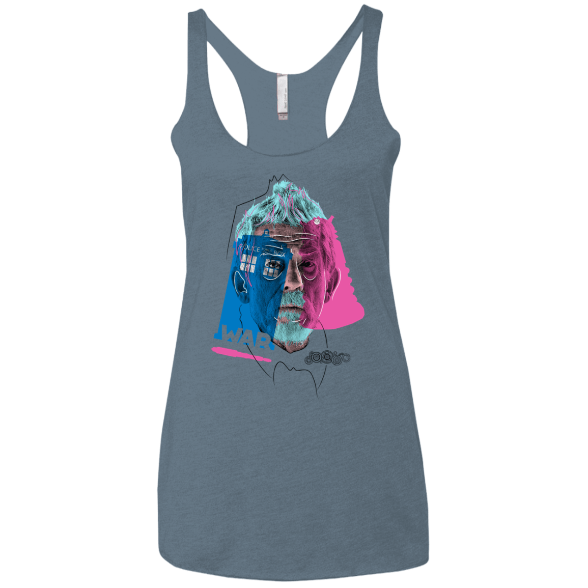 T-Shirts Indigo / X-Small Doctor Warwhol War Women's Triblend Racerback Tank