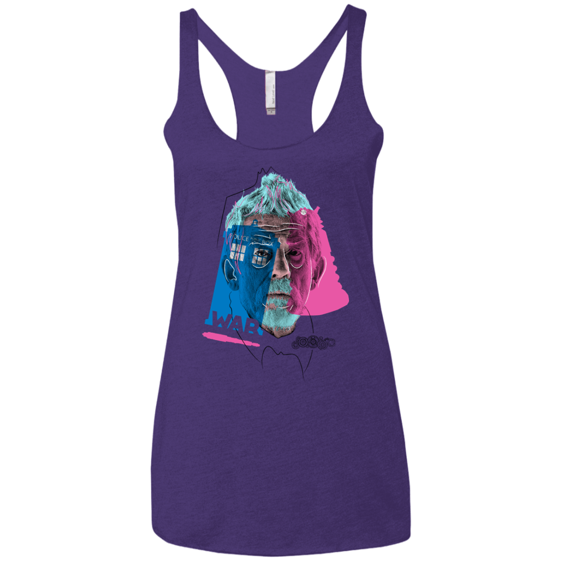 T-Shirts Purple Rush / X-Small Doctor Warwhol War Women's Triblend Racerback Tank