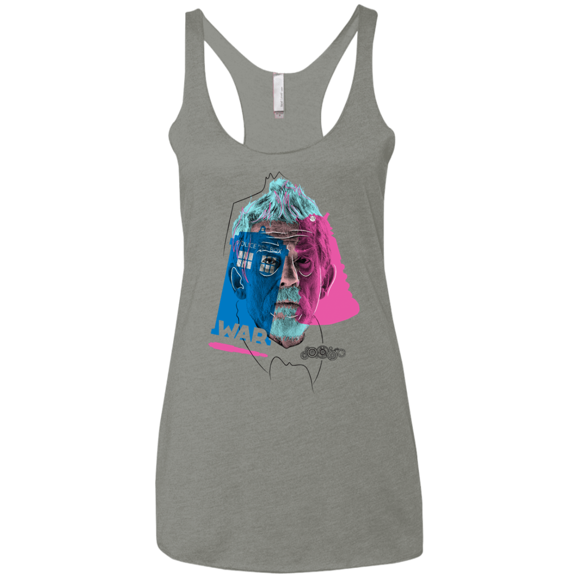 T-Shirts Venetian Grey / X-Small Doctor Warwhol War Women's Triblend Racerback Tank