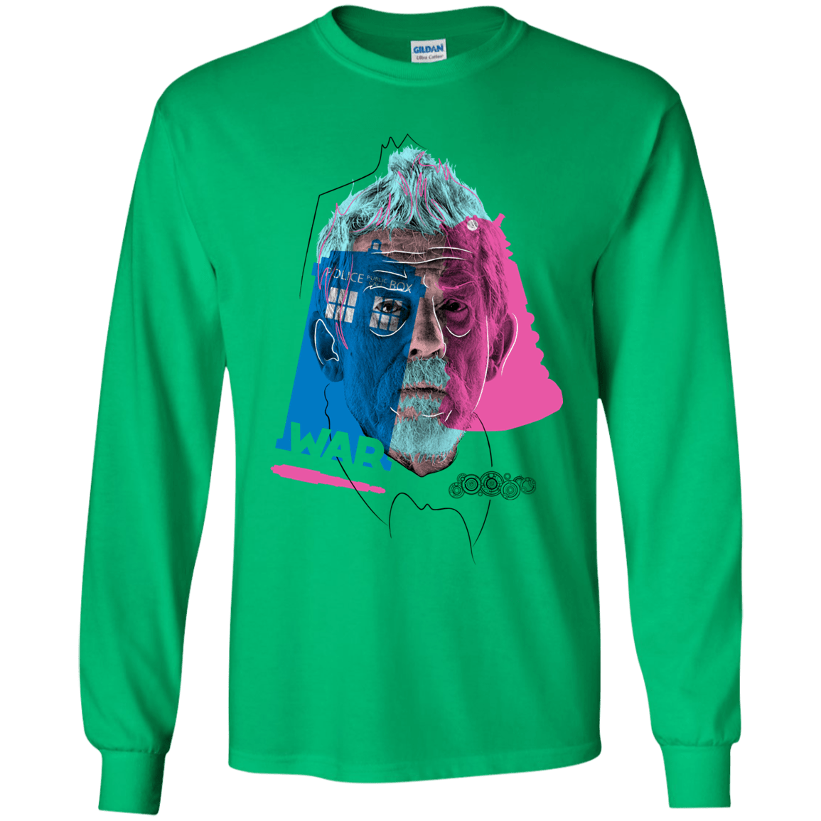 T-Shirts Irish Green / YS Doctor Warwhol War Youth Long Sleeve T-Shirt