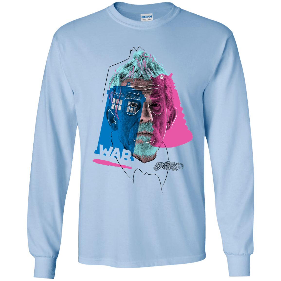T-Shirts Light Blue / YS Doctor Warwhol War Youth Long Sleeve T-Shirt