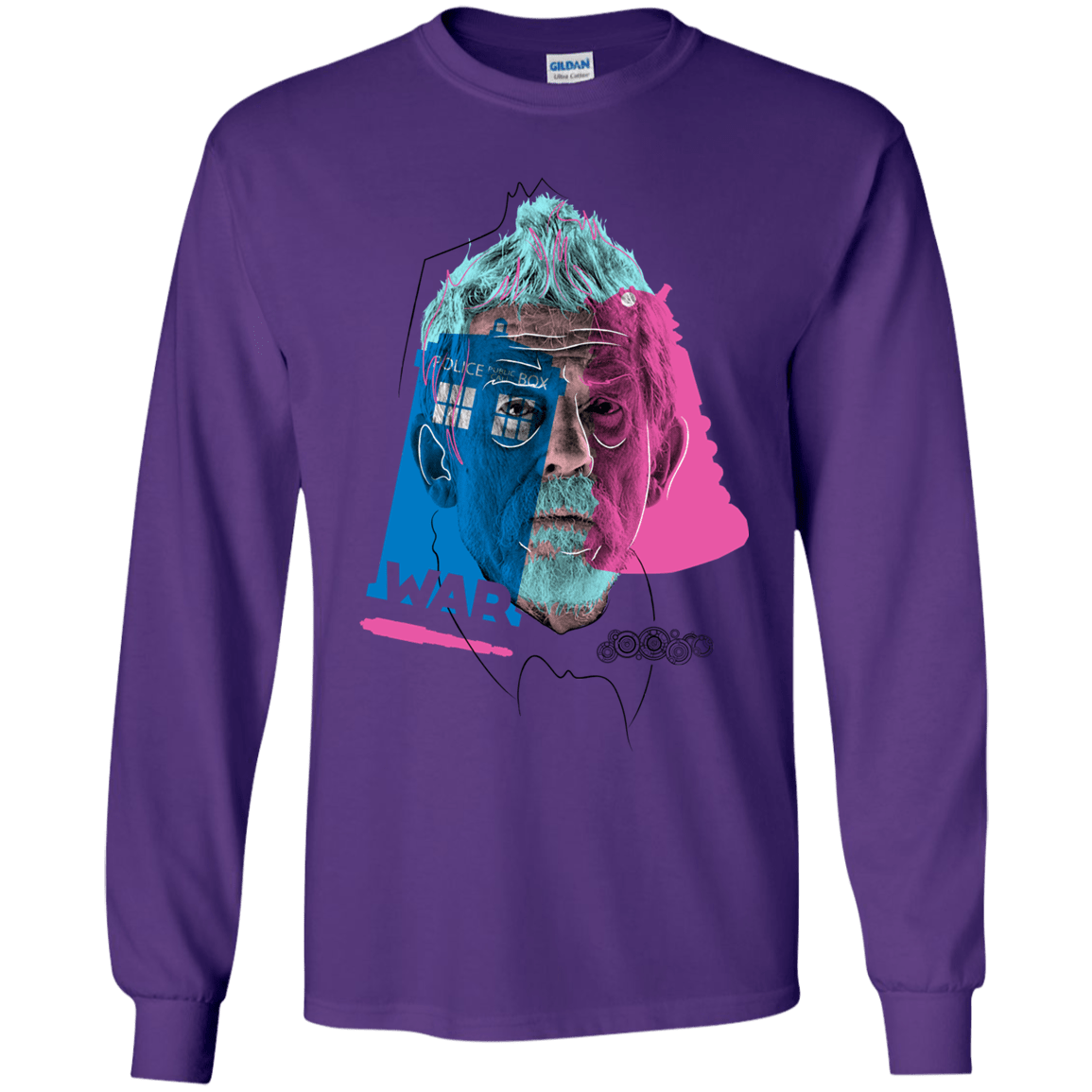 T-Shirts Purple / YS Doctor Warwhol War Youth Long Sleeve T-Shirt