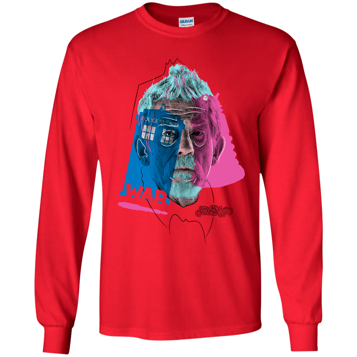 T-Shirts Red / YS Doctor Warwhol War Youth Long Sleeve T-Shirt