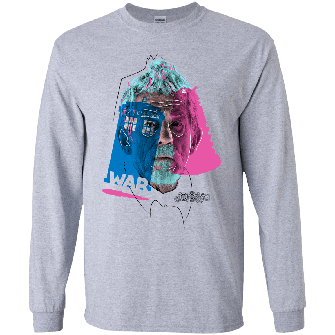 T-Shirts Sport Grey / YS Doctor Warwhol War Youth Long Sleeve T-Shirt