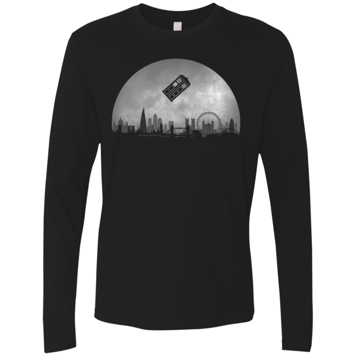 T-Shirts Black / S Doctor Who Tardis Pillow Men's Premium Long Sleeve