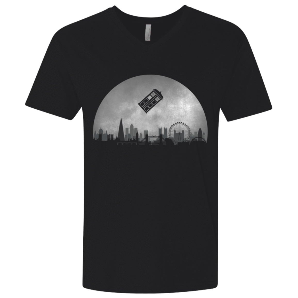 T-Shirts Black / X-Small Doctor Who Tardis Pillow Men's Premium V-Neck