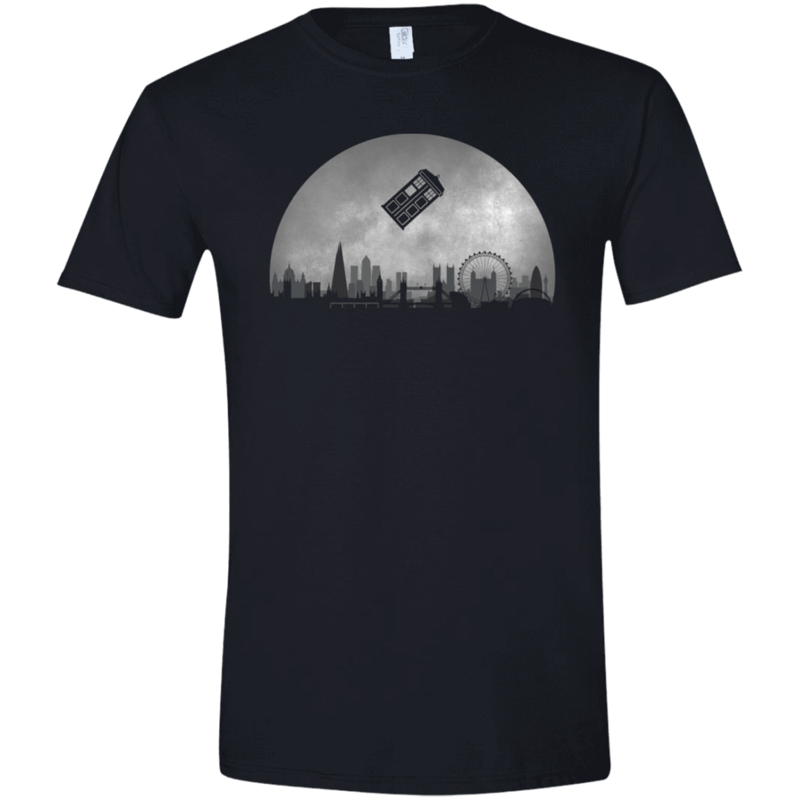 T-Shirts Black / X-Small Doctor Who Tardis Pillow Men's Semi-Fitted Softstyle