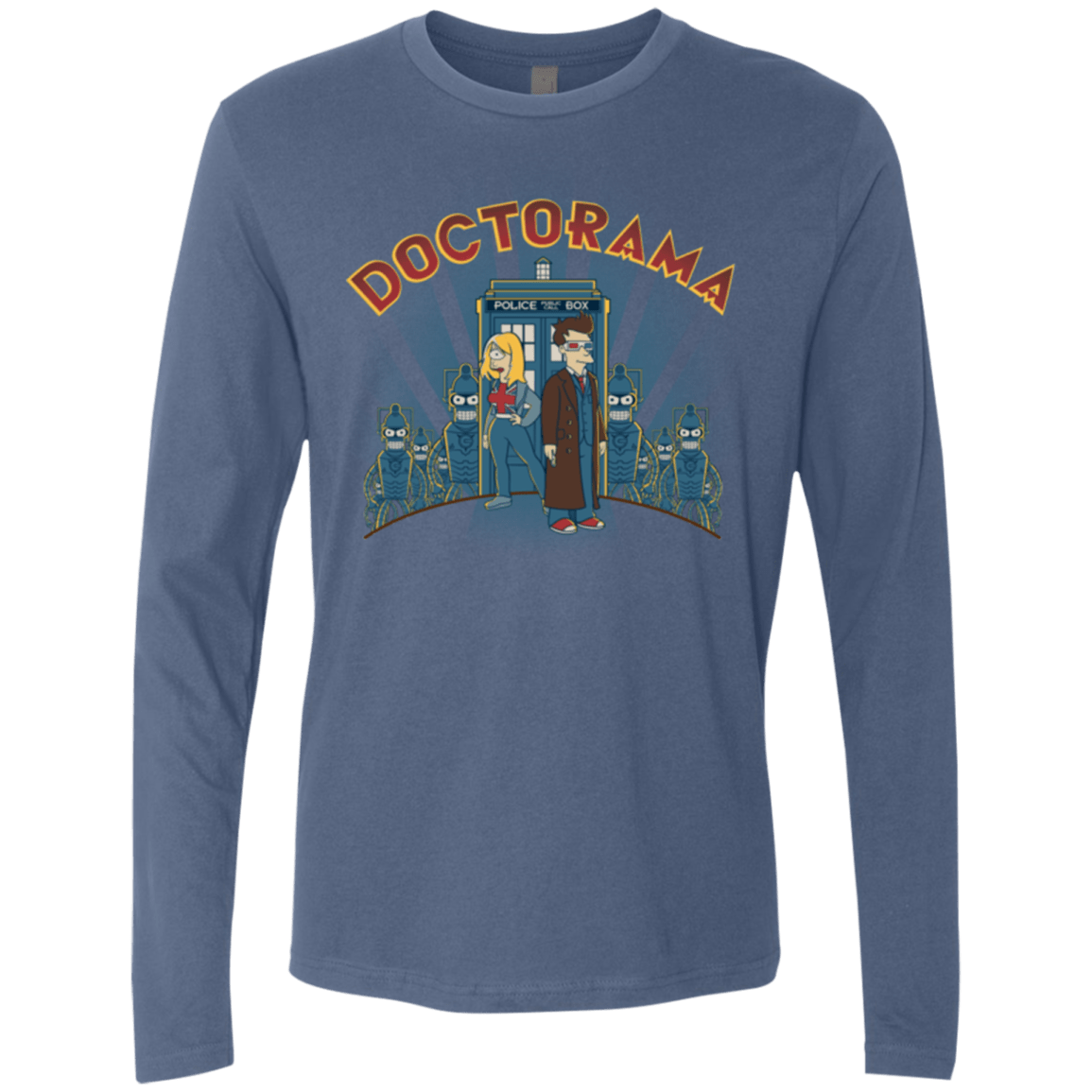 T-Shirts Indigo / Small Doctorama (1) Men's Premium Long Sleeve