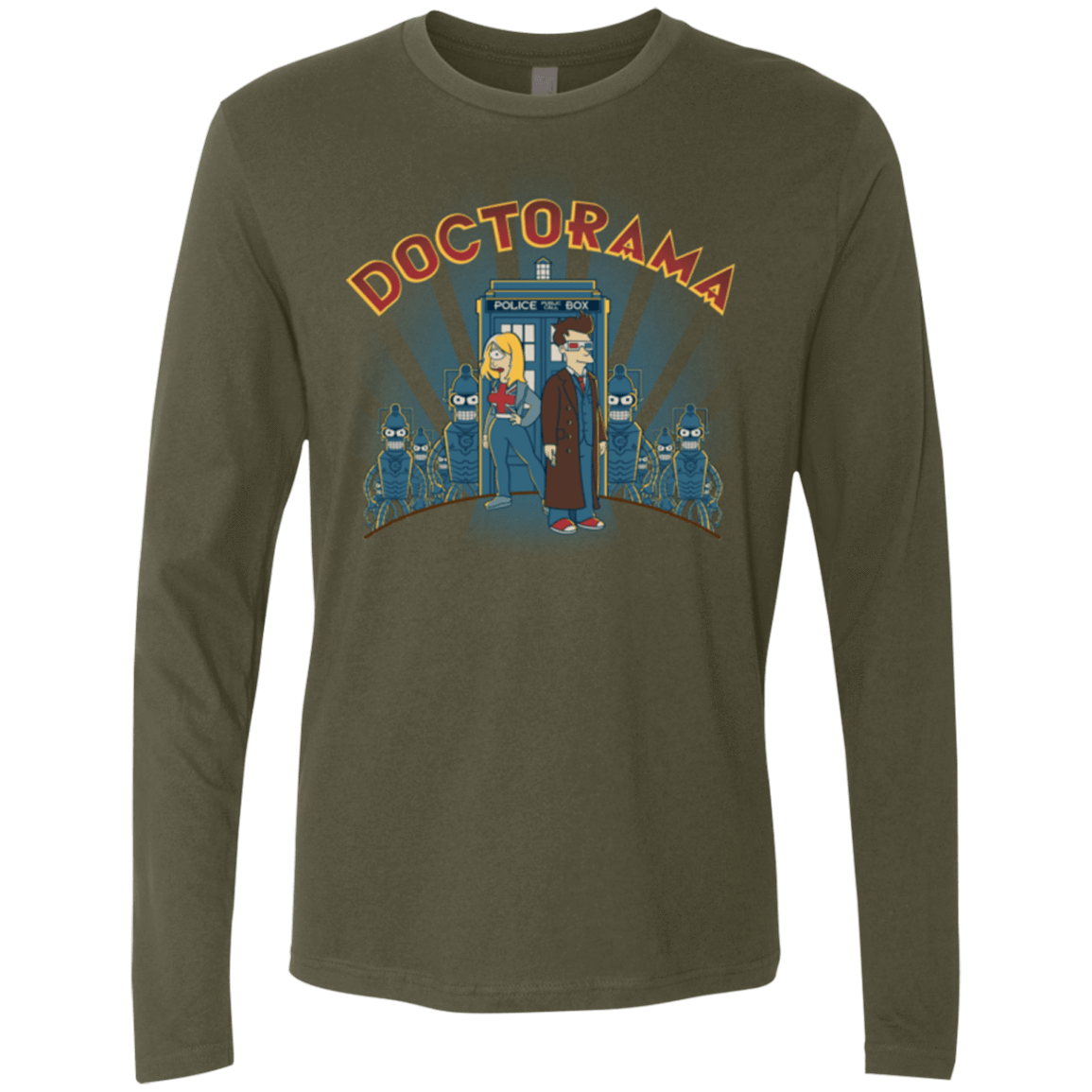 T-Shirts Military Green / Small Doctorama (1) Men's Premium Long Sleeve
