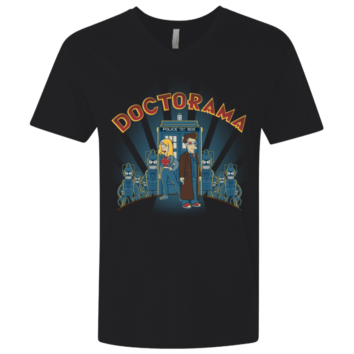 T-Shirts Black / X-Small Doctorama (1) Men's Premium V-Neck