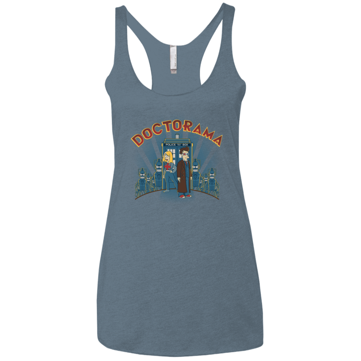 T-Shirts Indigo / X-Small Doctorama (1) Women's Triblend Racerback Tank