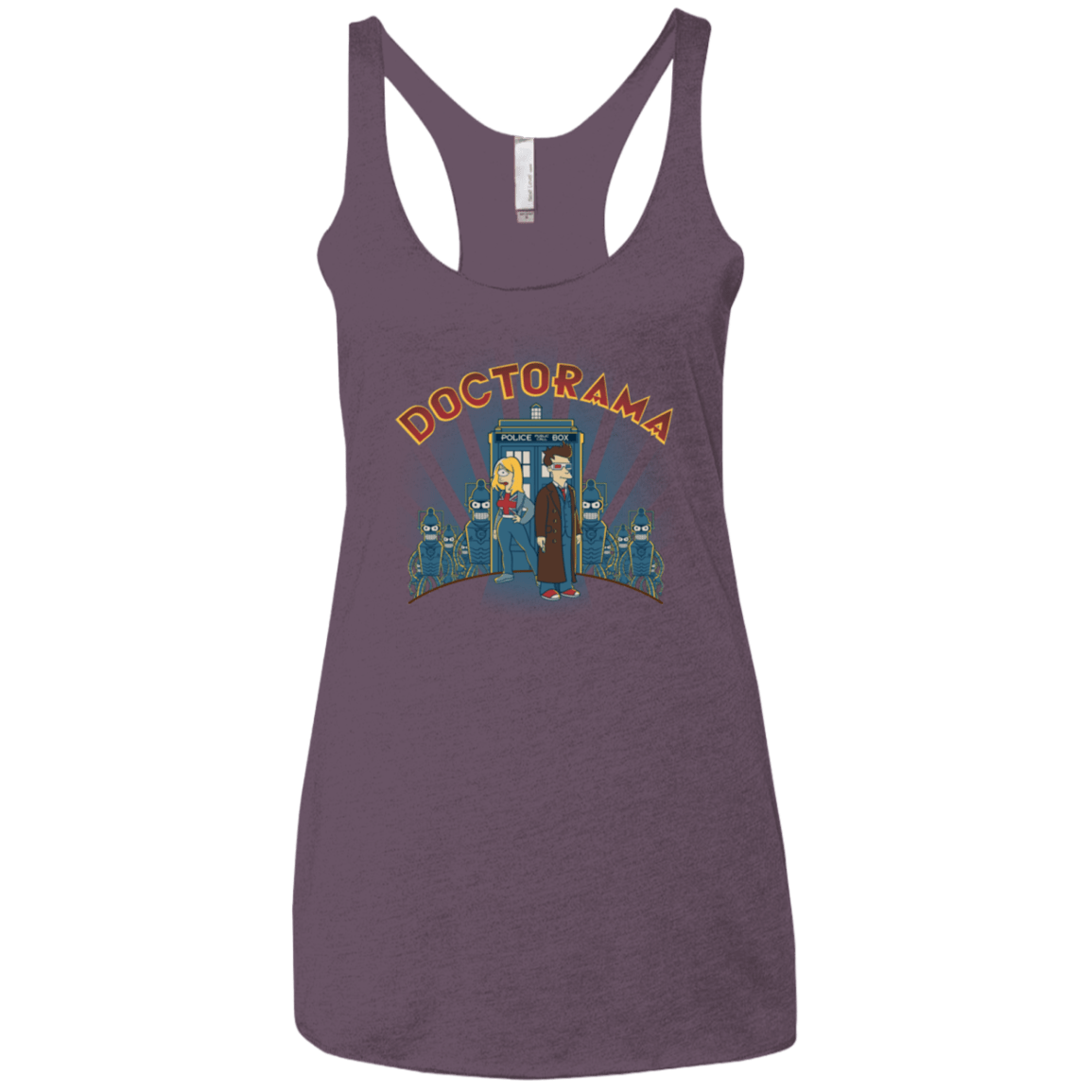 T-Shirts Vintage Purple / X-Small Doctorama (1) Women's Triblend Racerback Tank
