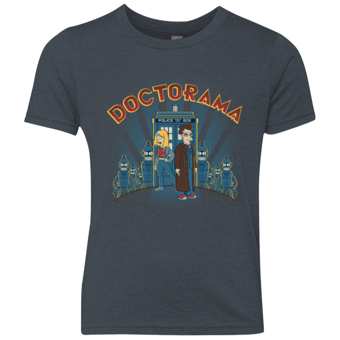 T-Shirts Vintage Navy / YXS Doctorama (1) Youth Triblend T-Shirt