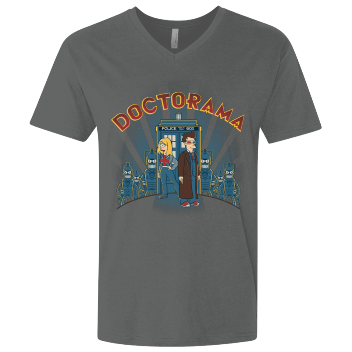 T-Shirts Heavy Metal / X-Small DOCTORAMA (2) Men's Premium V-Neck