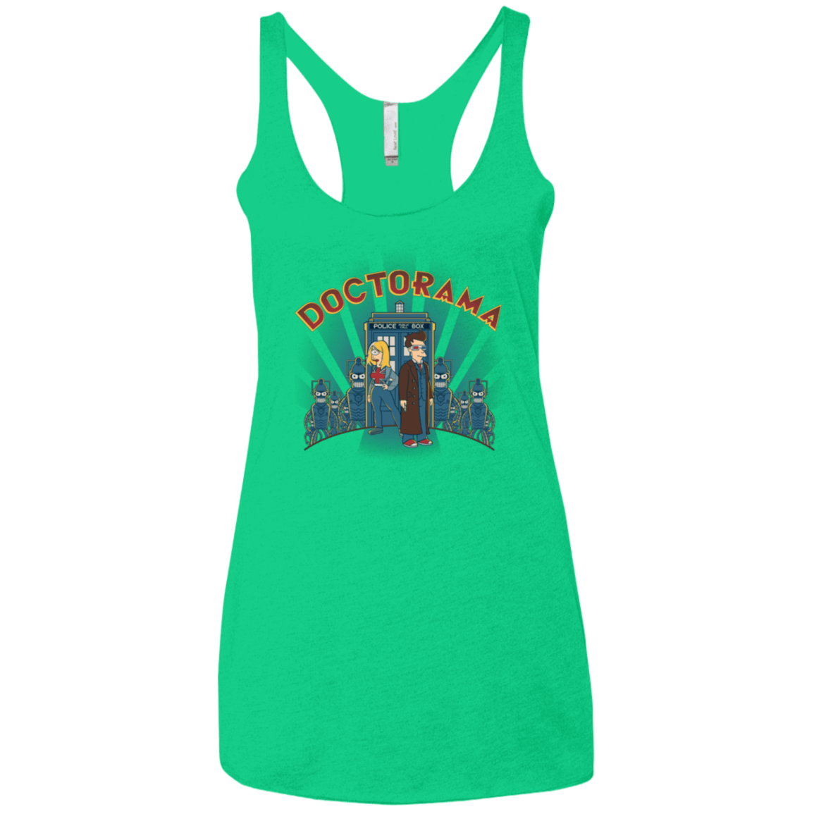 T-Shirts Envy / X-Small DOCTORAMA (2) Women's Triblend Racerback Tank