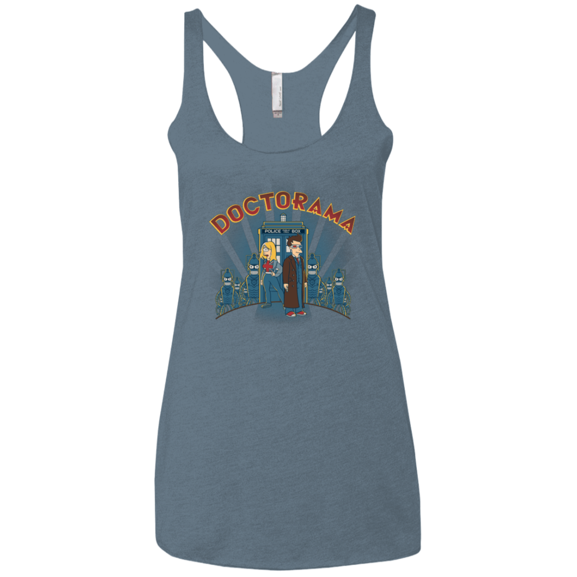 T-Shirts Indigo / X-Small DOCTORAMA (2) Women's Triblend Racerback Tank