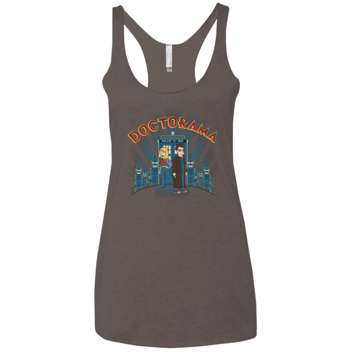 T-Shirts Macchiato / X-Small DOCTORAMA (2) Women's Triblend Racerback Tank