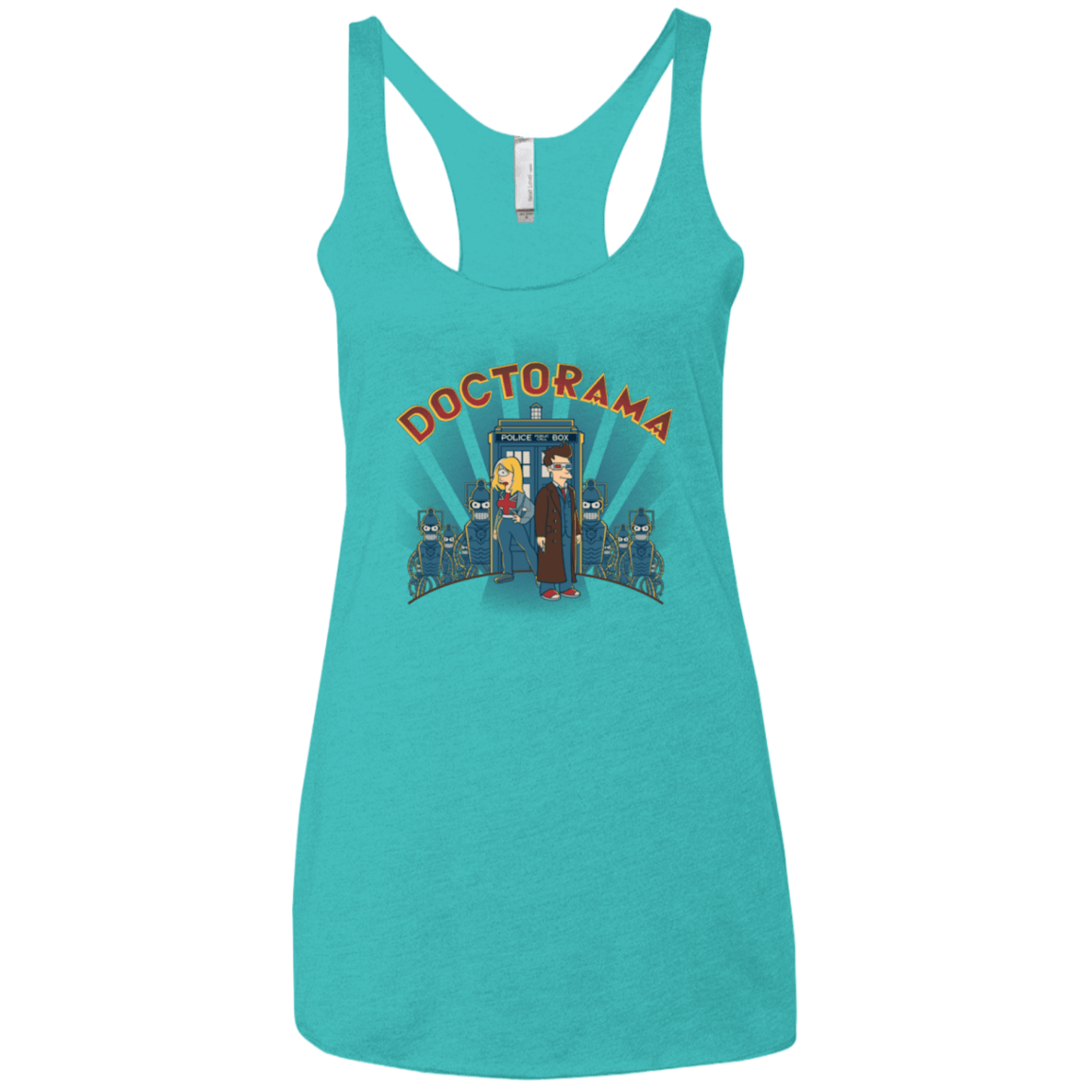 T-Shirts Tahiti Blue / X-Small DOCTORAMA (2) Women's Triblend Racerback Tank