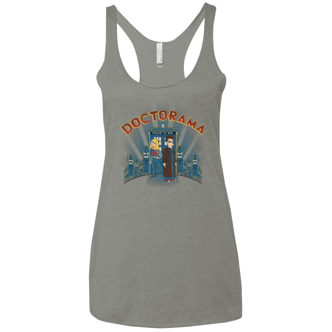 T-Shirts Venetian Grey / X-Small DOCTORAMA (2) Women's Triblend Racerback Tank