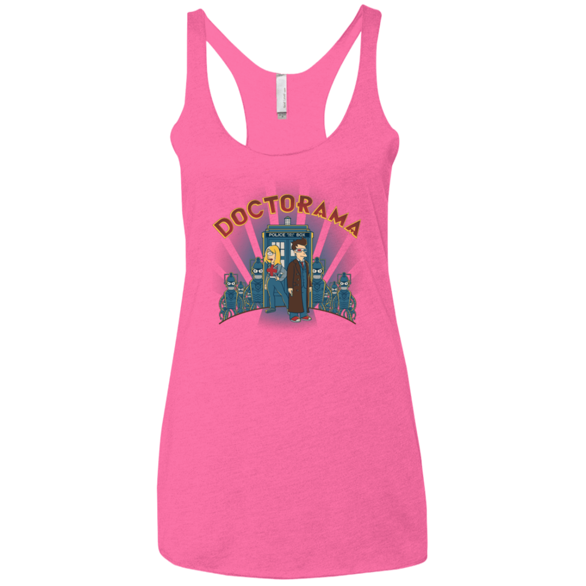 T-Shirts Vintage Pink / X-Small DOCTORAMA (2) Women's Triblend Racerback Tank